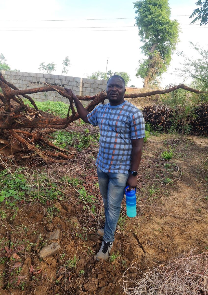 Tal-Mbat Farms team member on the farm